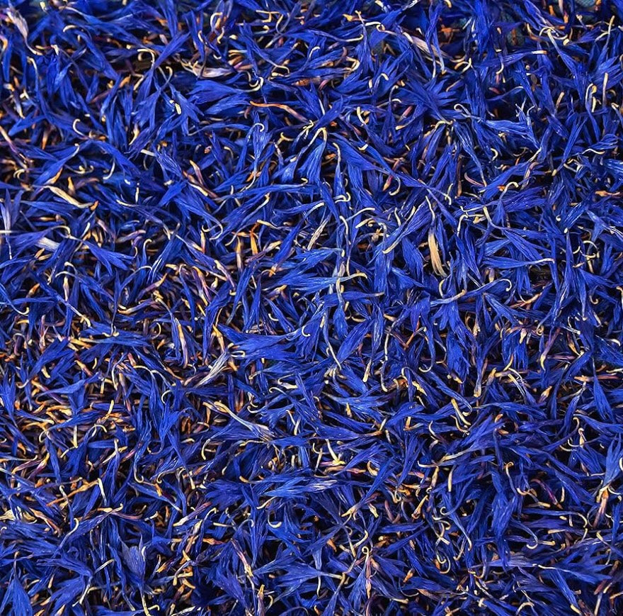 Primary Color Inspired Tea Gift Set: Blue Cornflower, Marigold Flower, Jasmine Rosebud, & Rose Petal Teas